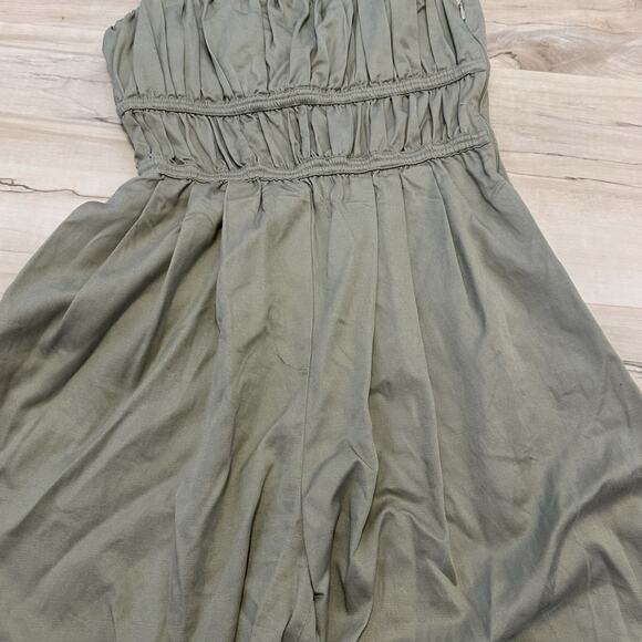 & OTHER STORIES Women 4US Pleated Detail Jumpsuit Adjustable Ruched Bodice Green - Picture 5 of 12